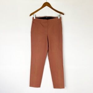 Theory‎ Pull On Tapered Pants Work Business Stretch Cognac Size 4 High Waisted